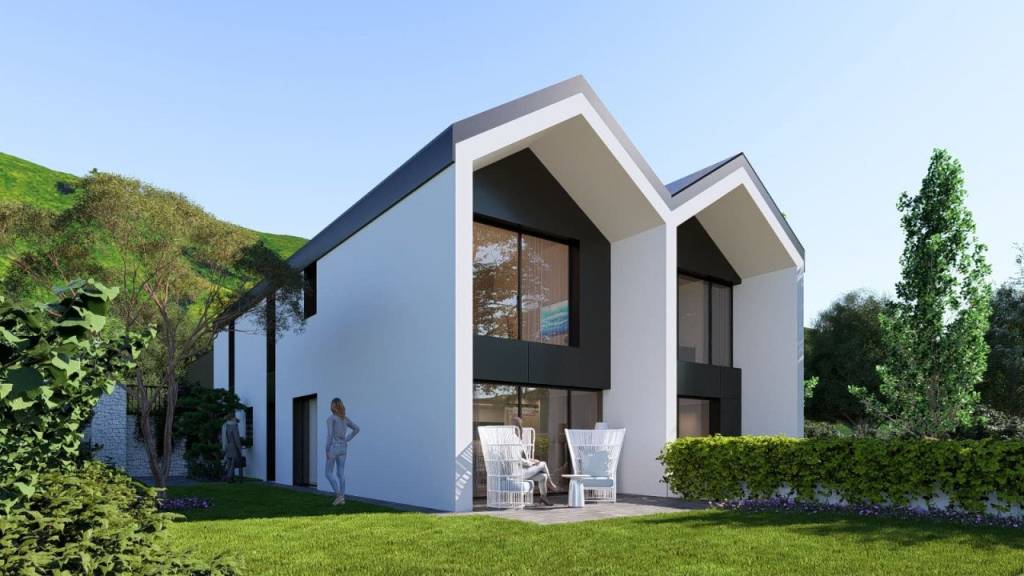 MONTEVIALE – Bifamiliare di nuova costruzione in legno basso consumo energetico