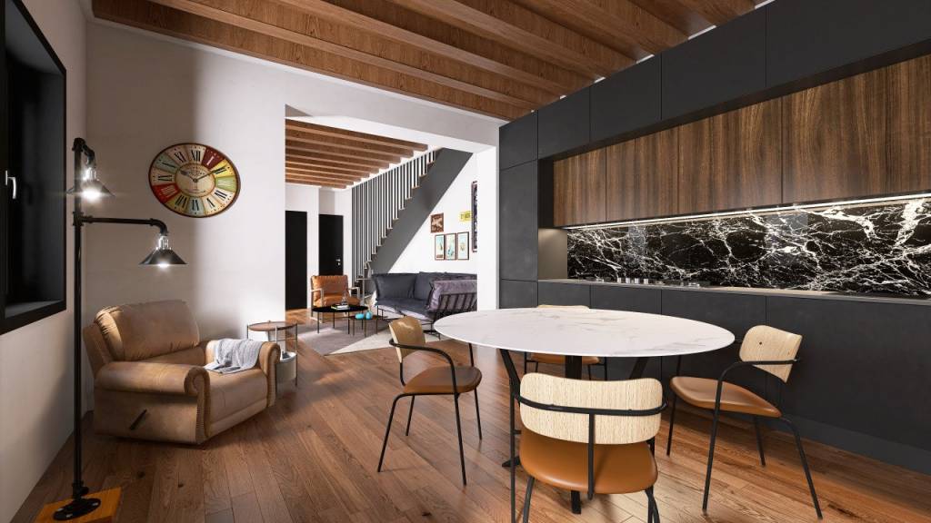 MONTECCHIO MAGGIORE – Porzione centrale di casa a schiera al grezzo