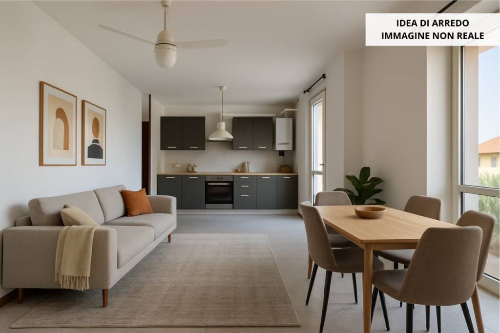 LONGARE – Grande tricamere con terrazzone, molteplici garage e cantina