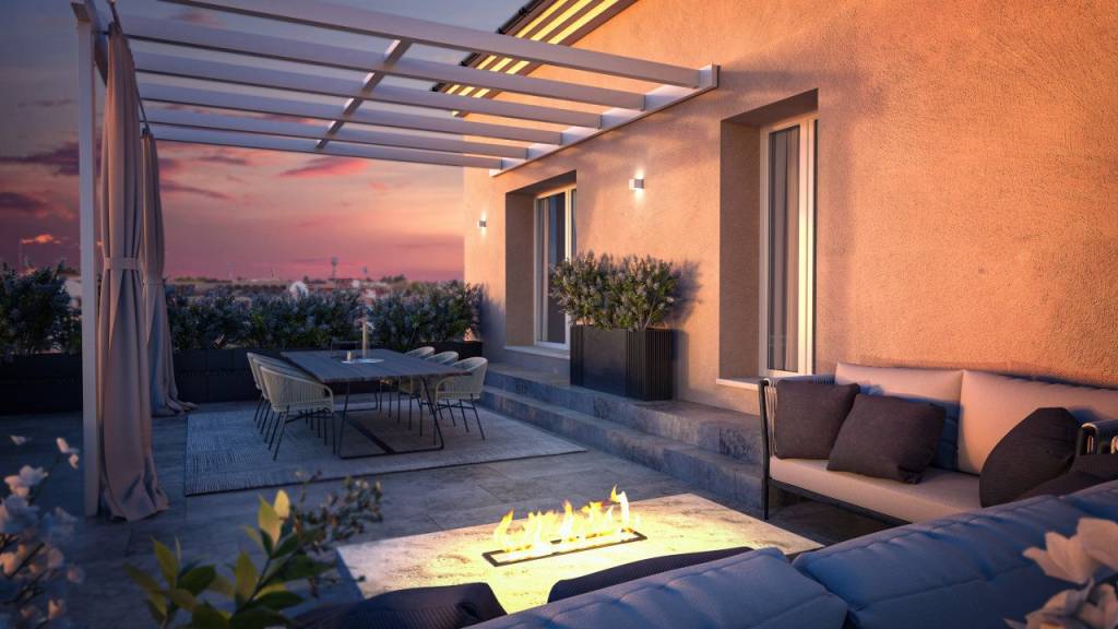 Attico duplex con terrazze abitabili panoramiche