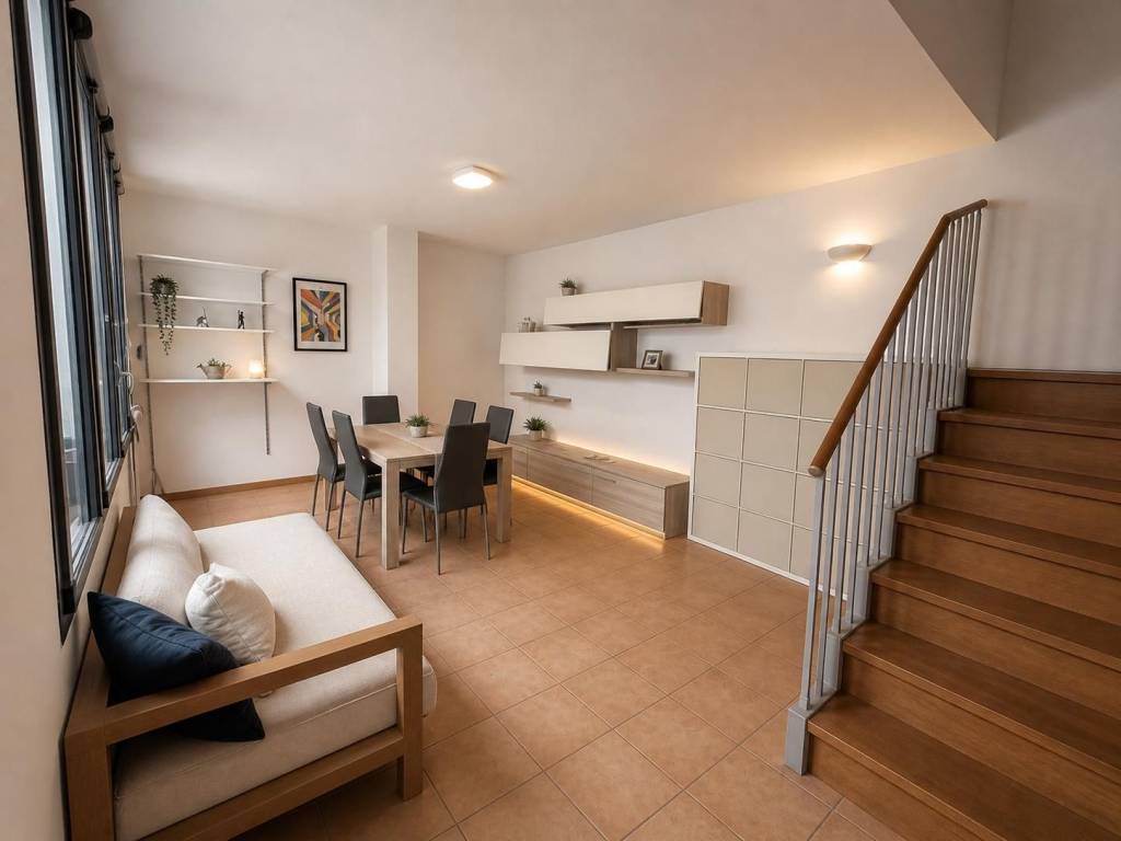 Moderno e particolare: trilocale su 2 livelli con terrazzino
